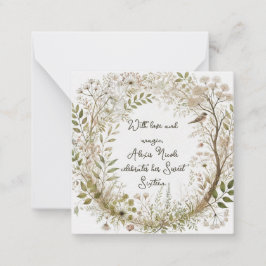 etherisch betoverd bos notitiekaartje