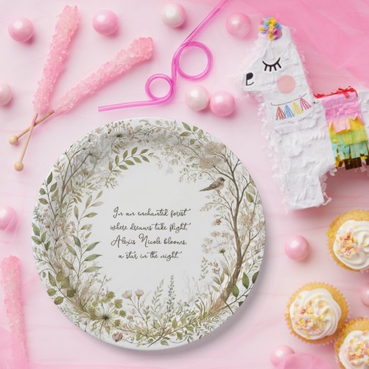 etherisch betoverd bos papieren bordje (Feest)