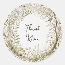 etherisch betoverd bos ronde sticker