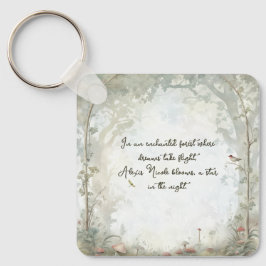 etherisch betoverd bos sleutelhanger