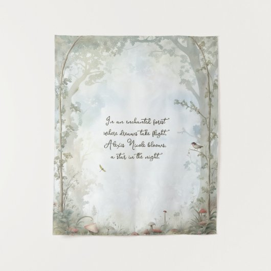 etherisch betoverd bos wandkleed (Voorkant)