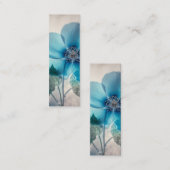 etherisch blauw bloesem Bladwijzer Mini Visitekaartje (Voorkant / Achterkant)