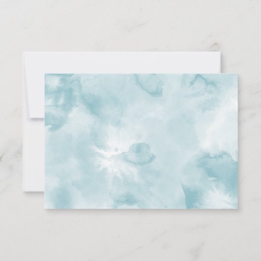 Etherisch blauw en goud RSVP (Achterkant)