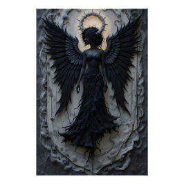 etherisch engelsilhouet perfect poster