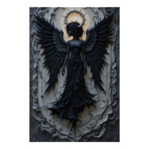 etherisch engelsilhouet perfect poster