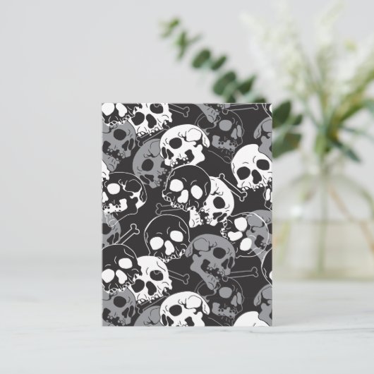 Etherisch Enigma: ingewikkeld schedelontwerp Briefkaart (Staand voorkant)