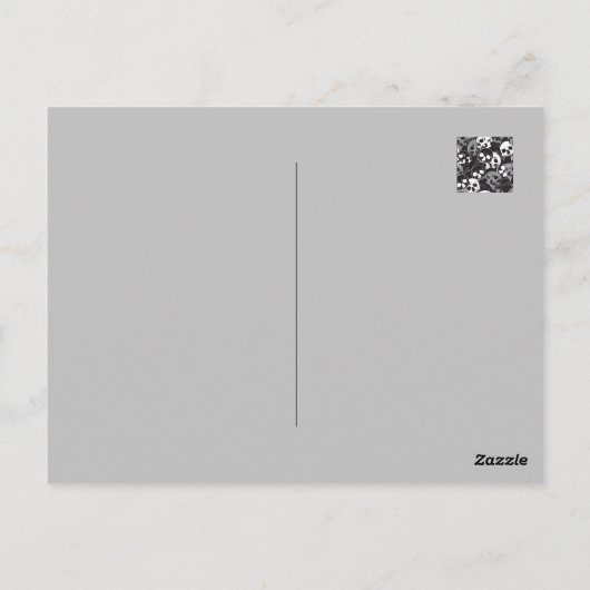 Etherisch Enigma: ingewikkeld schedelontwerp Briefkaart (Achterkant)