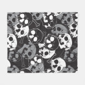 Etherisch Enigma: ingewikkeld schedelontwerp Fleece Deken (Voorkant (Horizontaal))