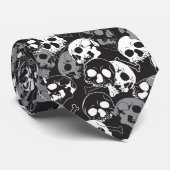 Etherisch Enigma: ingewikkeld schedelontwerp Stropdas (Opgerold)