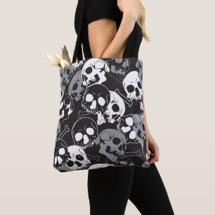 Etherisch Enigma: ingewikkeld schedelontwerp Tote Bag