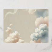 Etherisch geluk folie uitnodiging briefkaart (Achterkant)