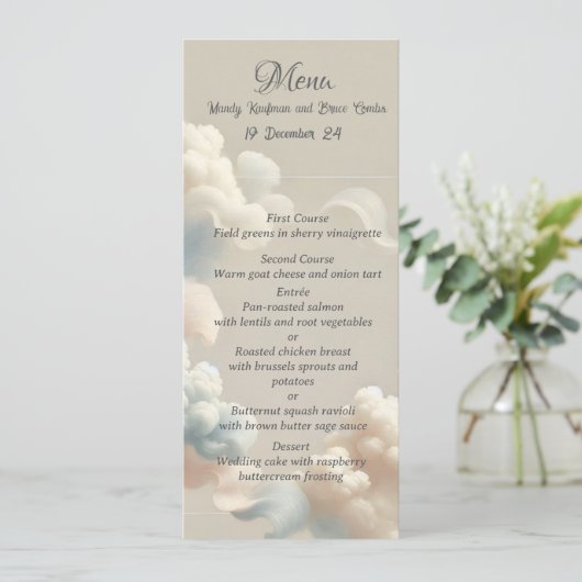 Etherisch Geluksmenu Menu (Staand voorkant)