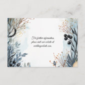 etherisch gevoelig Waterverf sereen gebladerte Informatiekaartje (Achterkant)