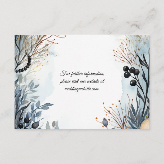 etherisch gevoelig Waterverf sereen gebladerte Informatiekaartje (Achterkant)