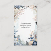 etherisch gevoelig Waterverf sereen gebladerte Informatiekaartje (Achterkant)