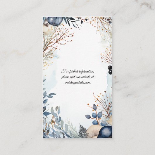 etherisch gevoelig Waterverf sereen gebladerte Informatiekaartje (Achterkant)