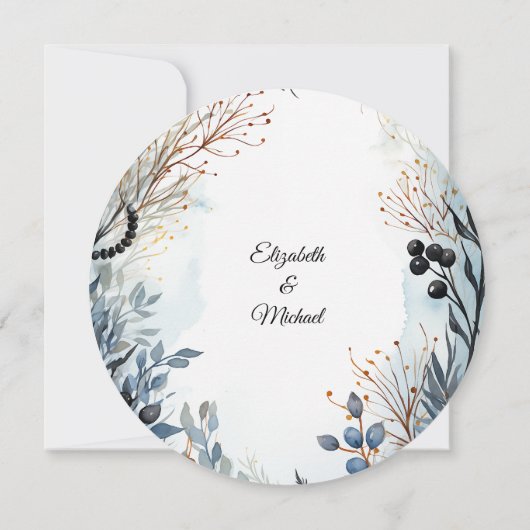 etherisch gevoelig Waterverf sereen gebladerte Kaart (Achterkant)