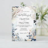 etherisch gevoelig Waterverf sereen gebladerte Kaart (Staand voorkant)