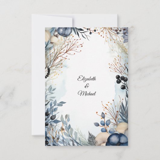 etherisch gevoelig Waterverf sereen gebladerte Kaart (Achterkant)