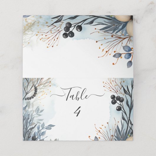 etherisch gevoelig Waterverf sereen gebladerte Plaatskaartje (Buitenkant ongevouwen)