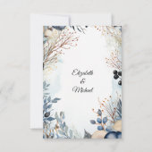 etherisch gevoelig Waterverf sereen gebladerte RSVP Kaartje (Achterkant)