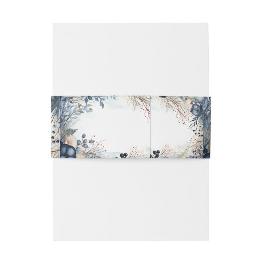 etherisch gevoelig Waterverf sereen gebladerte Uitnodigingen Wikkel (Achterkant Voorbeeld)