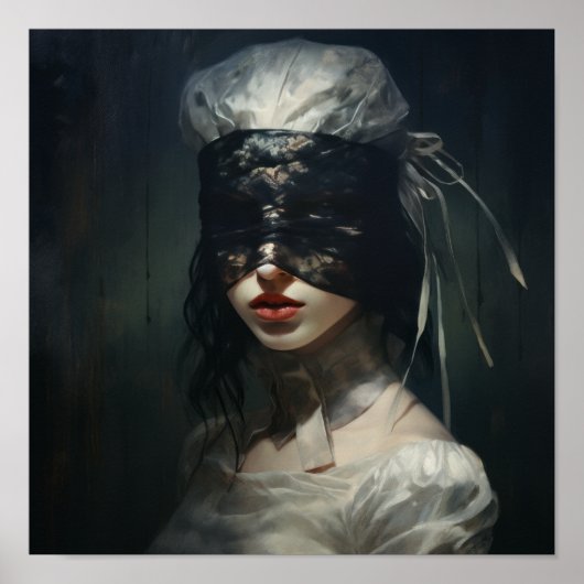 Etherisch gotisch portret: betoverend mooie bli poster (Voorkant)