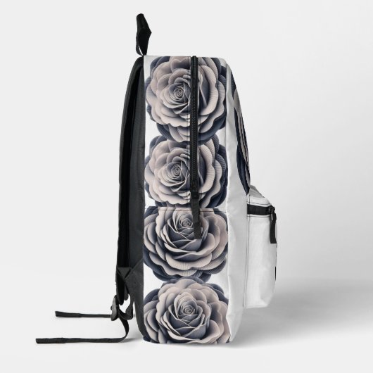etherisch grijs Roos Bedrukte Rugzak (Links)
