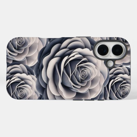 etherisch grijs Roos Case-Mate iPhone Case (Achterkant (horizontaal))