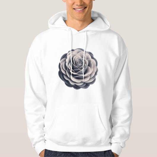 etherisch grijs Roos Hoodie (Voorkant)