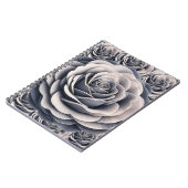 etherisch grijs Roos Notitieboek (Linkerzijde)