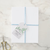 Etherisch groen | Monogram Dank u bruiloft Cadeaulabel (Met Touw)