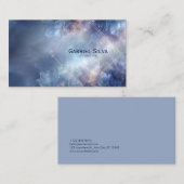 Etherisch Hemelsblauw Kristallijn Goud Diamant Visitekaartje (Voorkant / Achterkant)