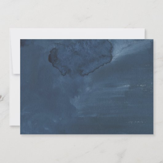 etherisch | Indigo en Blush Baby shower Kaart (Achterkant)