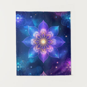 etherisch kosmisch lotuswandtapijt wandkleed