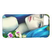  etherisch meisje met blauw haar Case-Mate iPhone case (Achterkant (Horizontaal))