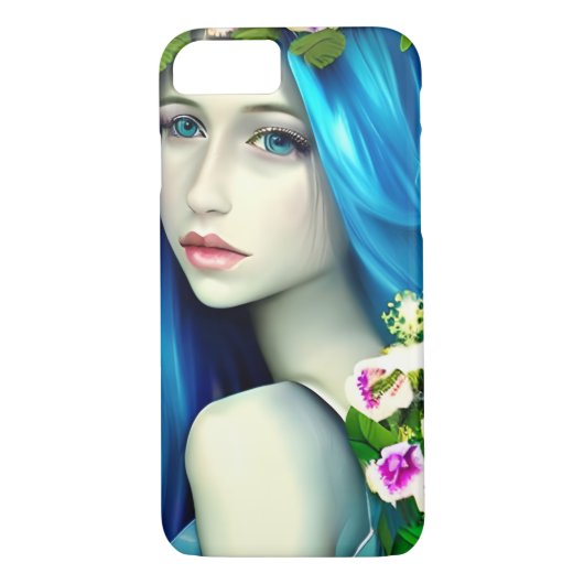  etherisch meisje met blauw haar Case-Mate iPhone case (Achterkant)