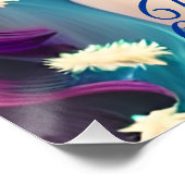  etherisch meisje met bloemen gepersonaliseerd perfect poster (Hoek)