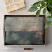 Etherisch meisje met bloemen in een grunge look tissuepapier (Geschenk)