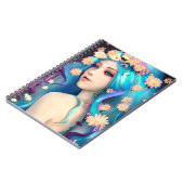 etherisch meisje met bloemen in haar haar notitieboek (Linkerzijde)