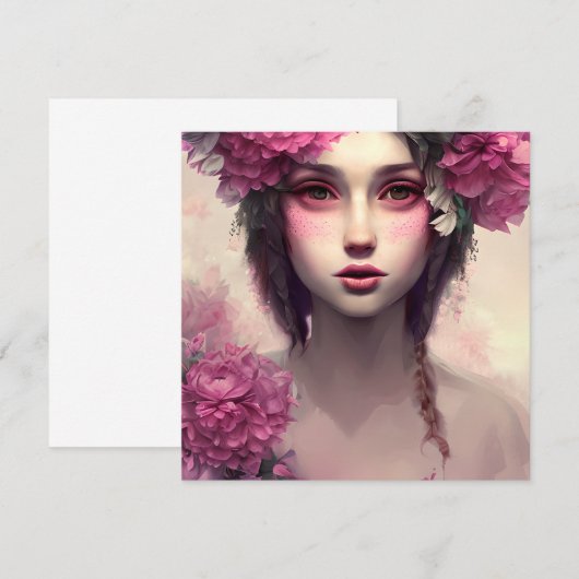 Etherisch meisje met roze sproeten (Voorkant / Achterkant)