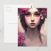 Etherisch meisje met roze sproeten briefkaart (Voorkant / Achterkant)