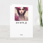 Etherisch meisje met roze sproeten kaart (Achterkant)