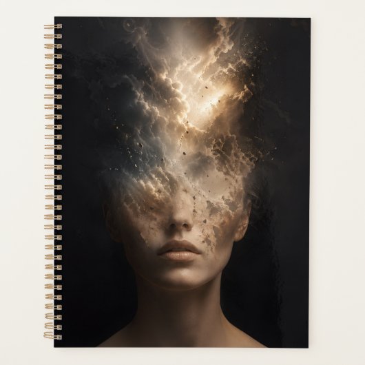 Etherisch Oplossend Gezichtsportret | Surrealistis Planner (Voorkant)
