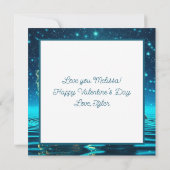 Etherisch Paar Kussen in Maan Water Reflectie Kaart (Achterkant)