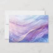 Etherisch pastel holografisch golfdesign bedankkaart (Achterkant)