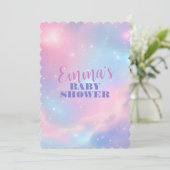 Etherisch Pastel Roze Blauw Kosmisch Sterrenstelse Kaart (Staand voorkant)