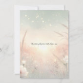 Etherisch Pastel Wilde Bloemenveld Bruiloft Kaart (Achterkant)