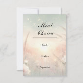 Etherisch Pastel Wilde Bloemenveld Bruiloft RSVP Kaartje (Achterkant)