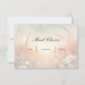 Etherisch Pastel Wilde Bloemenveld Bruiloft RSVP Kaartje (Achterkant)